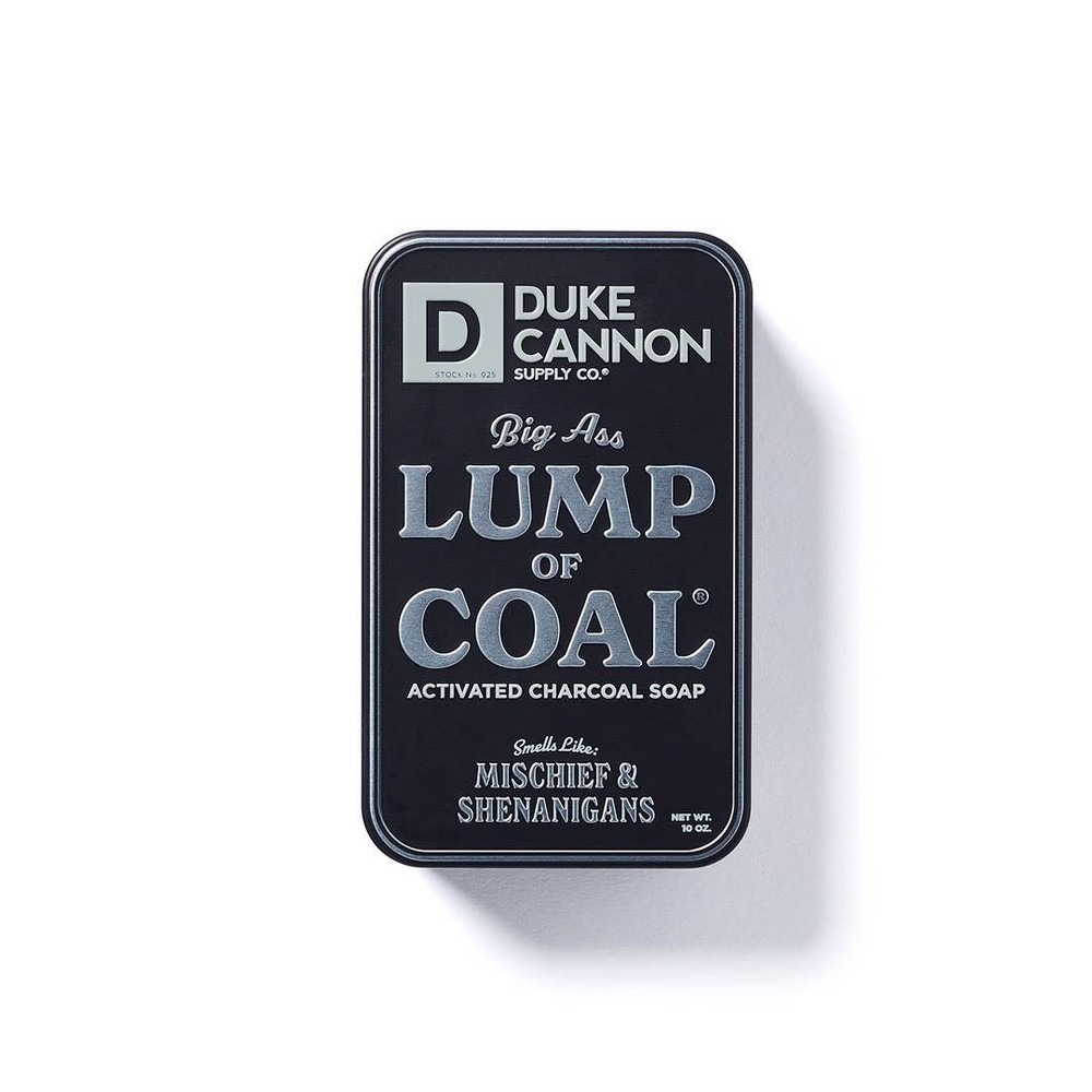 Duke Cannon Big Ass Lump of Coal Activated Charcoal Bar Soap 10oz Tin NIB